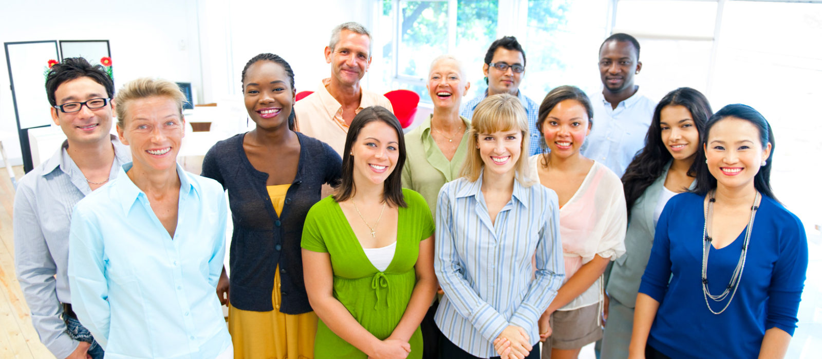 Group of smiling people